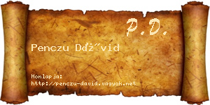 Penczu Dávid névjegykártya